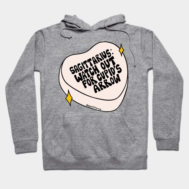 Sagittarius Conversation Heart Hoodie by Doodle by Meg